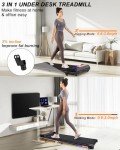 UPREIGN 3-in-1 Portable Walking Treadmill for Home