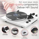 Wireless Turntable with USB Recording and Bluetooth