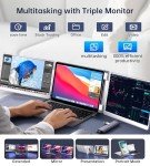 FOPO 14" Triple Monitor Screen Extender for Laptops