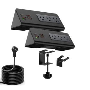 Edge Mount Power Strip with USB-C & AC Outlets