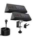 Edge Mount Power Strip with USB-C & AC Outlets