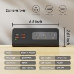 Edge Mount Power Strip with USB-C & AC Outlets