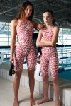 Arena Girls' Open Back Racing Tech Suit - Leopard Violet