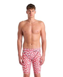 Men's Knee Length Racing Jammer Swim Suit - Leopard