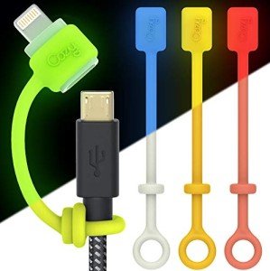 Colorful Silicone Cord Holders - 4-Pack Set