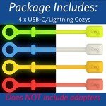 Colorful Silicone Cord Holders - 4-Pack Set