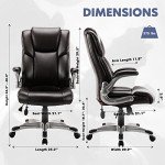 Ergonomic High Back Executive Office Chair - Brown