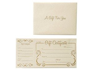 100 Pack of Gold Scroll Deluxe Gift Certificates
