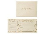 100 Pack of Gold Scroll Deluxe Gift Certificates
