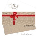 Red Ribbon Dot Gift Certificates with Envelopes - 25 Pack