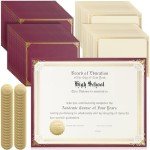 Kosiz 150 Pcs Gold Foil Certificate Kit