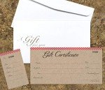 Blank Gift Certificate Cards Set with Envelopes