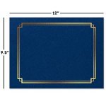Blue & Gold Certificate Folders - 50-Pack