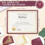 Kosiz 150 Pcs Gold Foil Certificate Kit