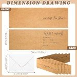 100 Sets Blank Gift Certificates with Envelopes