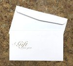 Blank Gift Certificate Cards Set with Envelopes