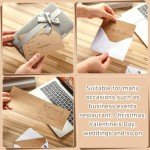 100 Sets Blank Gift Certificates with Envelopes
