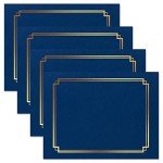Blue & Gold Certificate Folders - 50-Pack