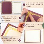 Kosiz 150 Pcs Gold Foil Certificate Kit