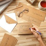 100 Sets Blank Gift Certificates with Envelopes