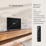 Fire TV 43" 4K UHD Smart TV, Stream Live Cable-Free