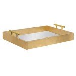 Kate and Laurel Gold Decorative Mirror Tray