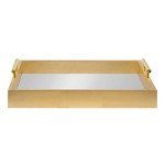 Kate and Laurel Gold Decorative Mirror Tray