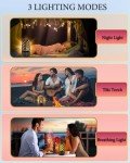 Outdoor Bluetooth Speakers with Flame Light - 2 Pack