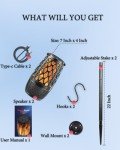 Outdoor Bluetooth Speakers with Flame Light - 2 Pack