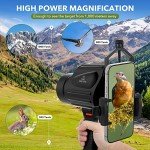 High Power 13x50 Monocular Telescope with Adapter