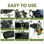 High Power 13x50 Monocular Telescope with Adapter