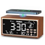 Retro Alarm Clock Radio with Wireless Charging