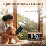 Retro Alarm Clock Radio with Wireless Charging