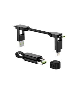 6-in-1 USB C Charger Cable - Black