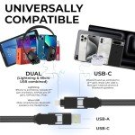 6-in-1 USB C Charger Cable - Black