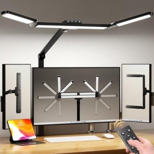 Airlonv Remote-Controlled LED Desk Lamp with Clamp