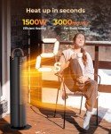 26" Electric Space Heater with Remote & Timer