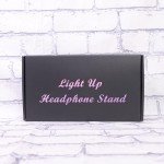 Stylish Walnut Wood Headphone Stand with LED Light