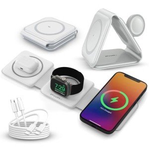 PWR Flex 3-in-1 Wireless Charging Station, White