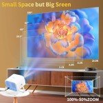 1080P WiFi & Bluetooth Portable Outdoor Projector