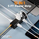TESSAN Power Strip: 9 Outlet & USB Charging Station