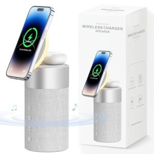 Bluetooth Speaker with Night Light & Mag-Safe Charger