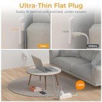 TESSAN 10 FT Ultra Thin Surge Protector with USB