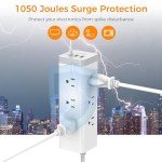 TESSAN 10 FT Ultra Thin Surge Protector with USB