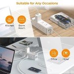 TESSAN 10 FT Ultra Thin Surge Protector with USB