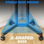 Rolling TV Stand with Laptop Shelf and Wheels