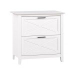 Bush Furniture White Oak 2 Drawer File Cabinet