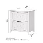 Bush Furniture White Oak 2 Drawer File Cabinet