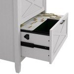 Bush Furniture White Oak 2 Drawer File Cabinet