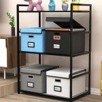 Huolewa Portable Leather File Organizer with Lids
